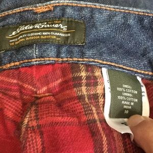 Flannel lined Eddie Bauer jeans - 30” inseam